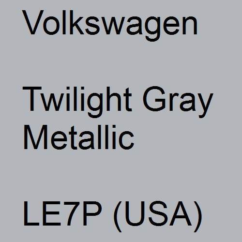 Volkswagen, Twilight Gray Metallic, LE7P (USA).